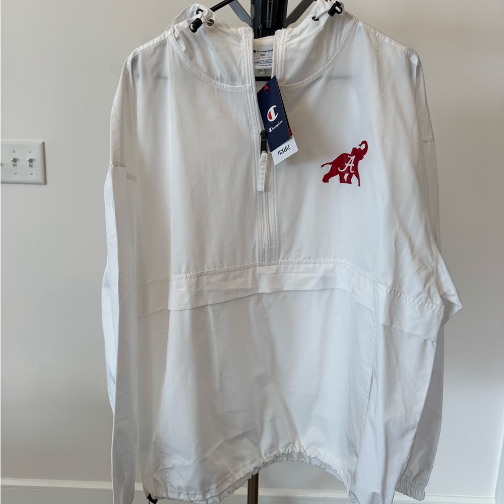 Champion Alabama White Pullover with Red Elephant Logo